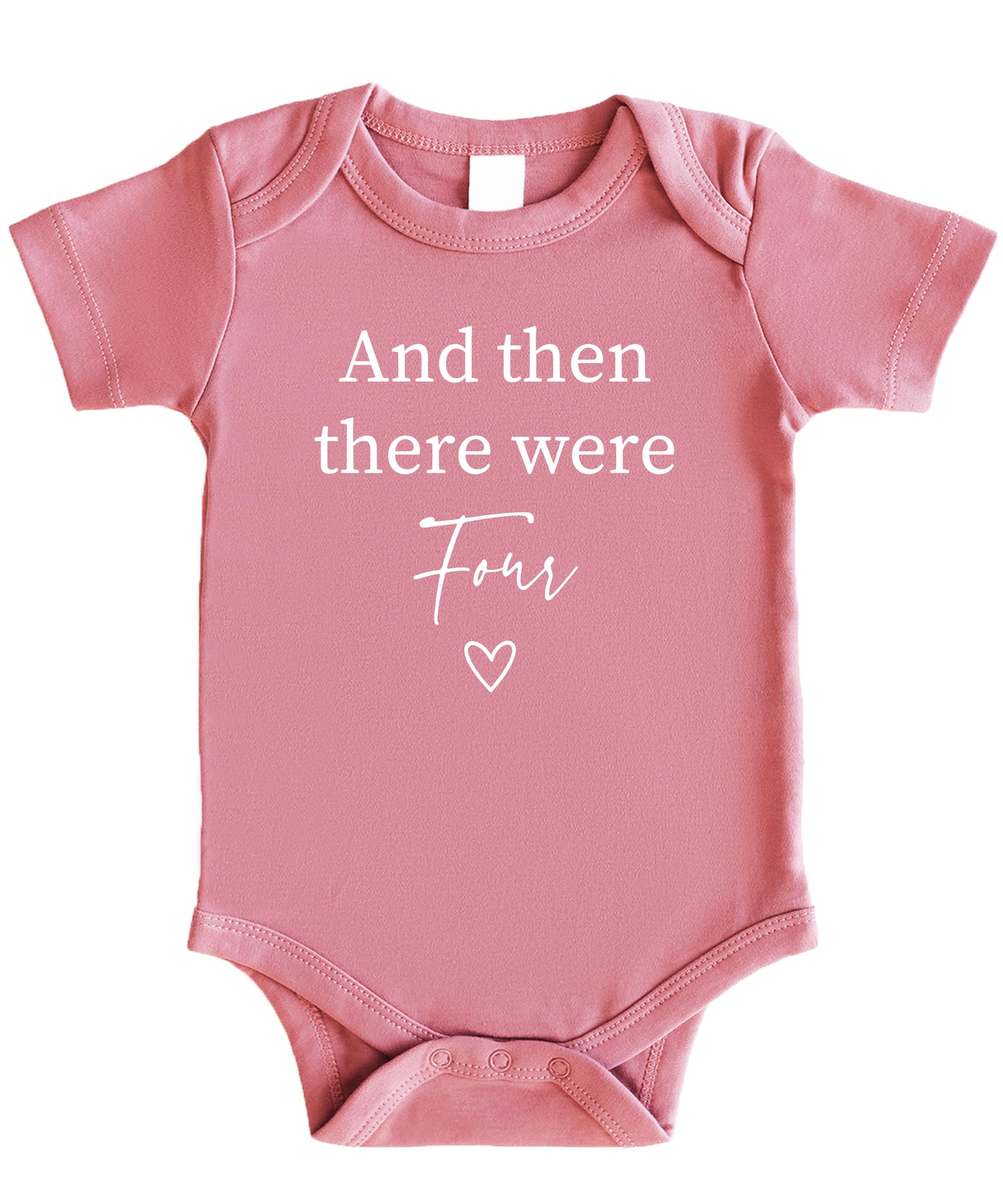 Olive Loves Apple Baby Announcement And Then There Were 4 Heart Baby Big Sister Big Brother Sibling Mauve Bodysuit Newborn