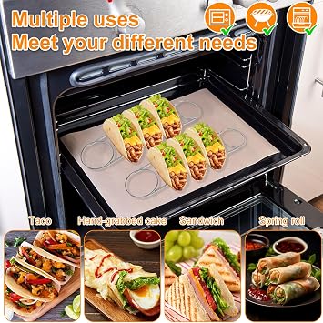 8Pcs Stainless Steel Taco Holder Set - Rustproof Sturdy Food Grade Oven Safe Dishwasher Safe, with Spoon Salad Cup, Serving Tray for Mexican Dishes Toppings Tacotuesday Wedding Registry Gift(silver)