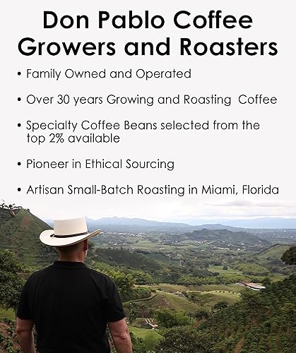 Miniatura 5 de Don Pablo Colombian Supremo de 5 libras, café arábica en grano entero, tostado medio oscuro, baja acidez, bolsa de 5 libras (5 libras)