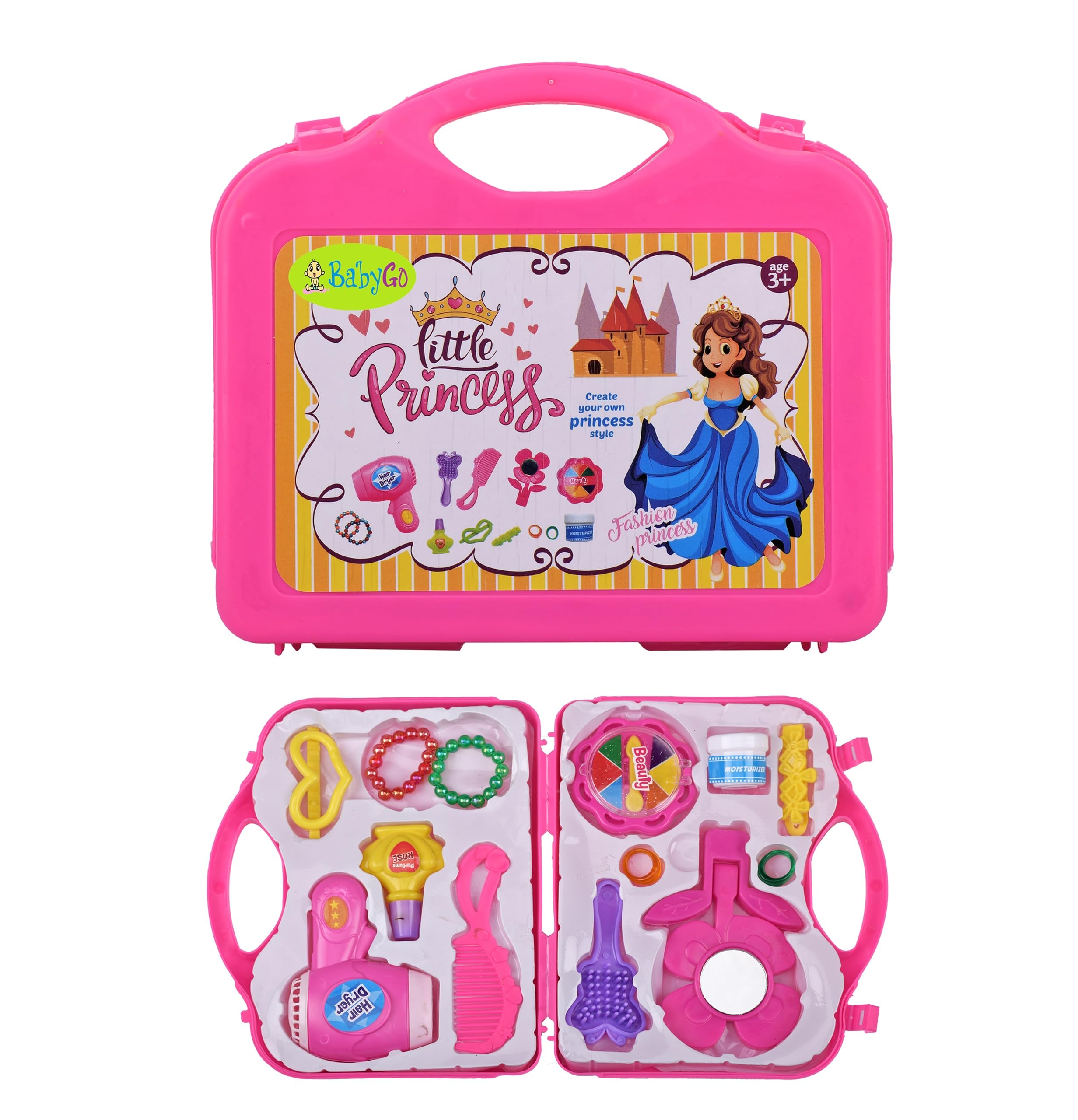 BabyGo Pretend Play Makeup Kit for Kids Girls Pink Carry Along Beauty Set Toy (B0CBPFF3ZZ) Amazon Price History, Amazon Price Tracker