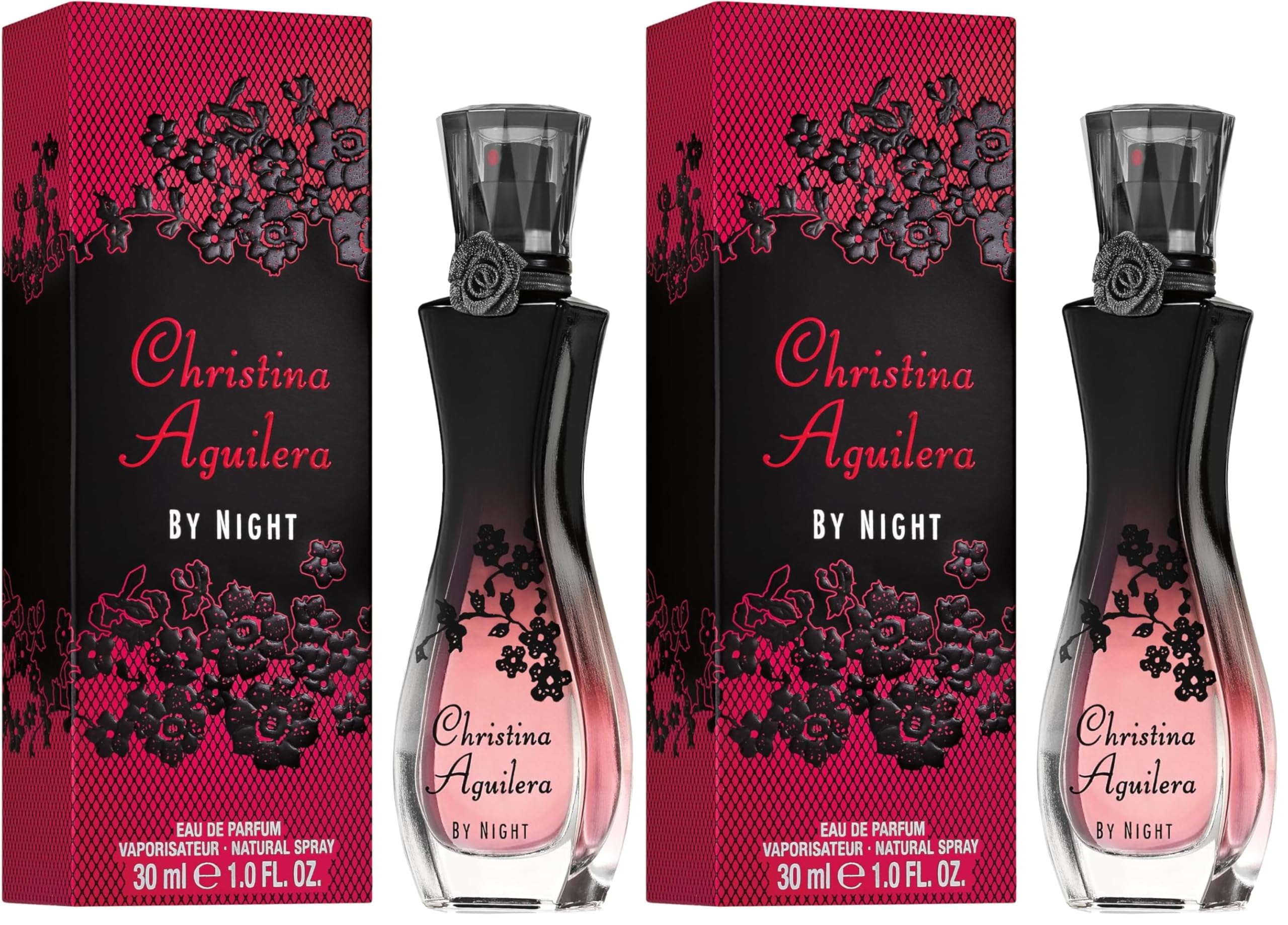 Christina Aguilera - By Night Parfüm, femininer, verführerischer und sinnlicher Duft, mit Pfirsichblüte, blumige, orientalische und fruchtige Noten, ideal für den Sommer, Parfüm für Damen, 30 ml