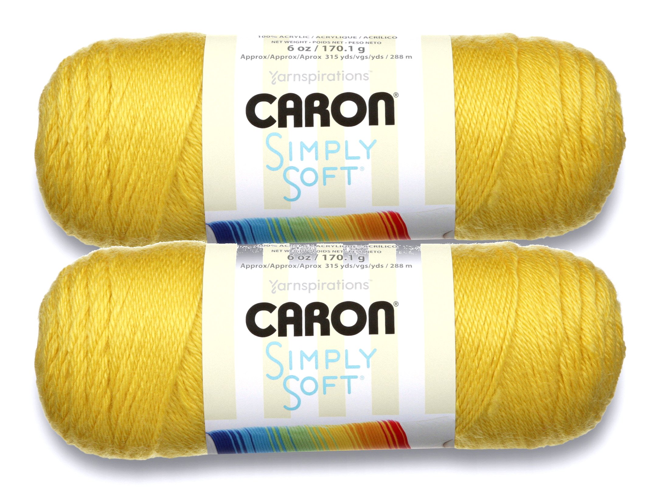 Bulk Buy: Caron Simply Soft Yarn Solids (2-pack) (Lemonade)