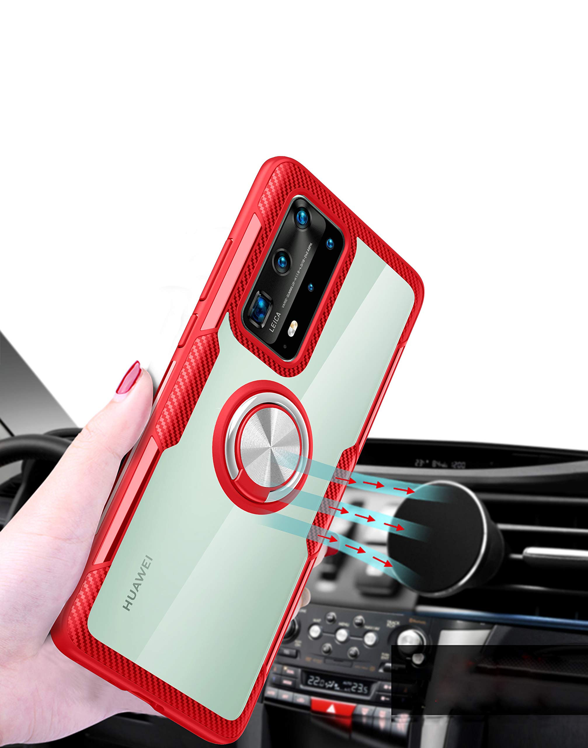 Coque Huawei P40 Pro 6 58 Pouces PU+TPU Détachable 2 en 1 à Rabat