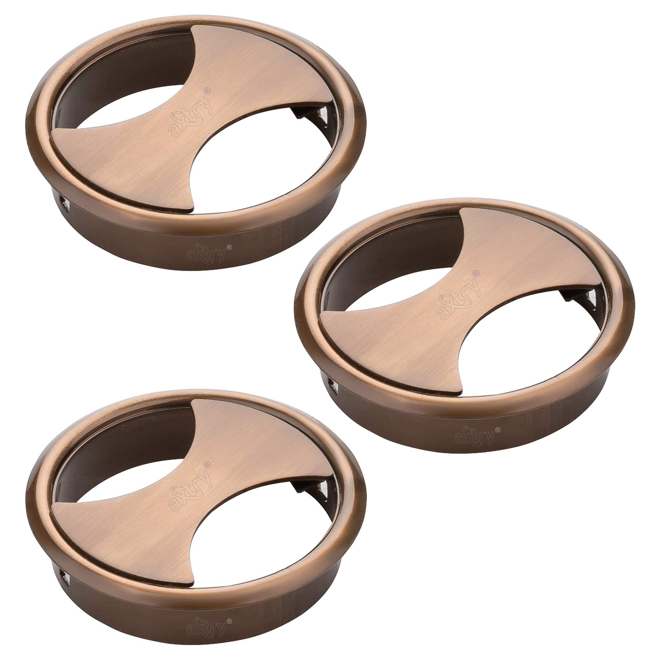 Axtry 2.5 Inch Stainless Steel Cable Manager / Cable Hole Cover Grommet / Wire Cable Organiser Manager Rose Gold Finish (Pack of 3) (B08X2LH4PM) Amazon Price History, Amazon Price Tracker