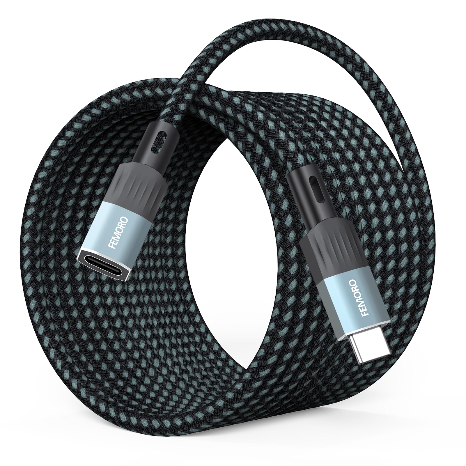 USB C Extension Cable 20ft/6M, Extra Long USBC Extender 100W Fast Charging, 5Gbps Data Transfer, 4K@60Hz USB-C 3.1 Male to Female Durable Braided Cord