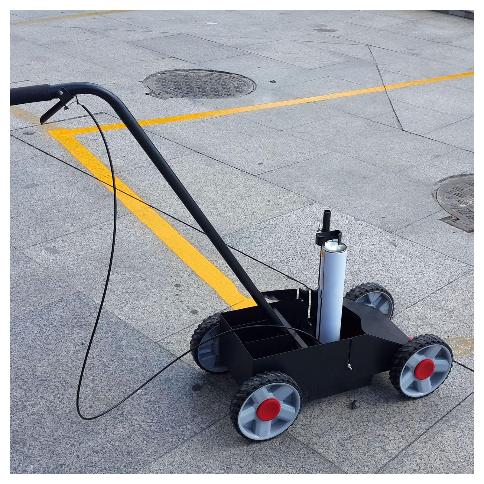 asdchZen Hand-Push Lane Marking Applicator,Line Marking Machine,Floor Line Marker,Marking Tools,For Schools Sports Surfaces Industrial Marking