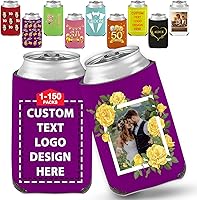 Vista 15 de Hasta 150 fundas personalizadas para latas de cerveza, fundas personalizadas para latas a granel con logotipo fotográfico, texto, soporte para Verde