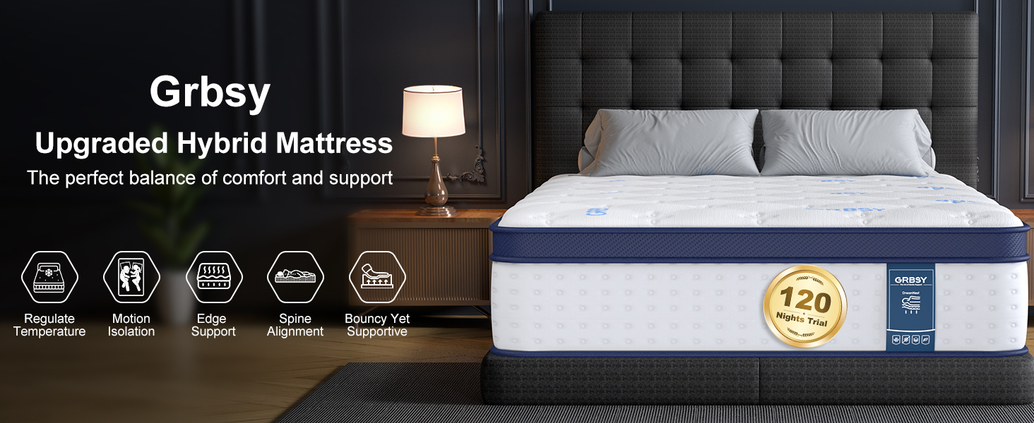 Amazon.com: 14 Inch Queen Mattress, Upgraded 7-Zoned Support
