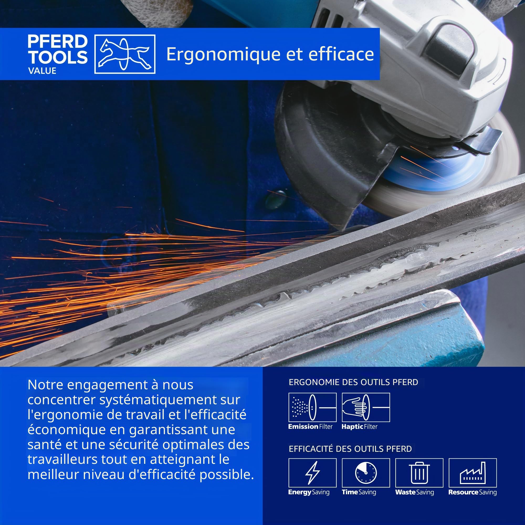 PFERD 67344 Polifan PFR Disque à lamelles de type radial, oxyde de céramique, 12,7 cm de diamètre, trou d'arbre de 2,2 cm, 12200 tr/min, grain 60