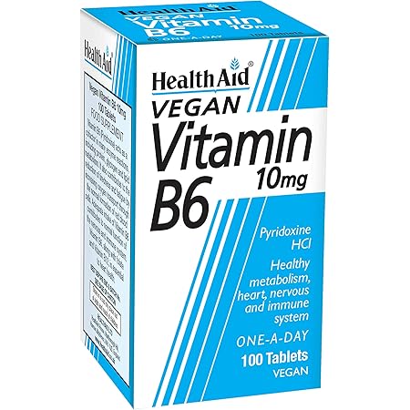 Amazon.com: Health Aid Vitamin B6 (Pyridoxine HCl) 10mg 100 Tablets ...