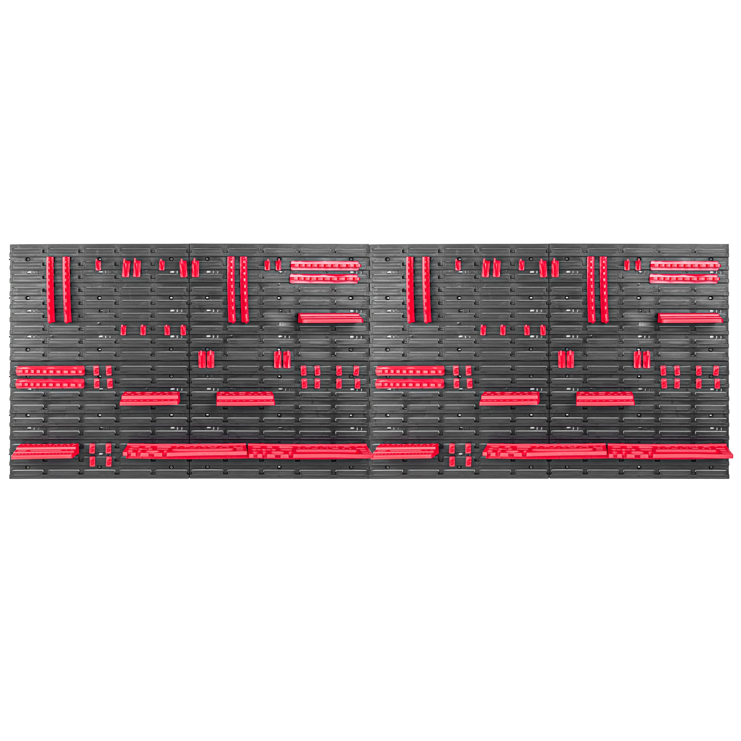 SimpleThing Sistema de almacenamiento para taller, 230 x 78 cm, estantería de pared con soportes para herramientas, placas de pared extrafuertes, estantería para herramientas, estantería para garaje,
