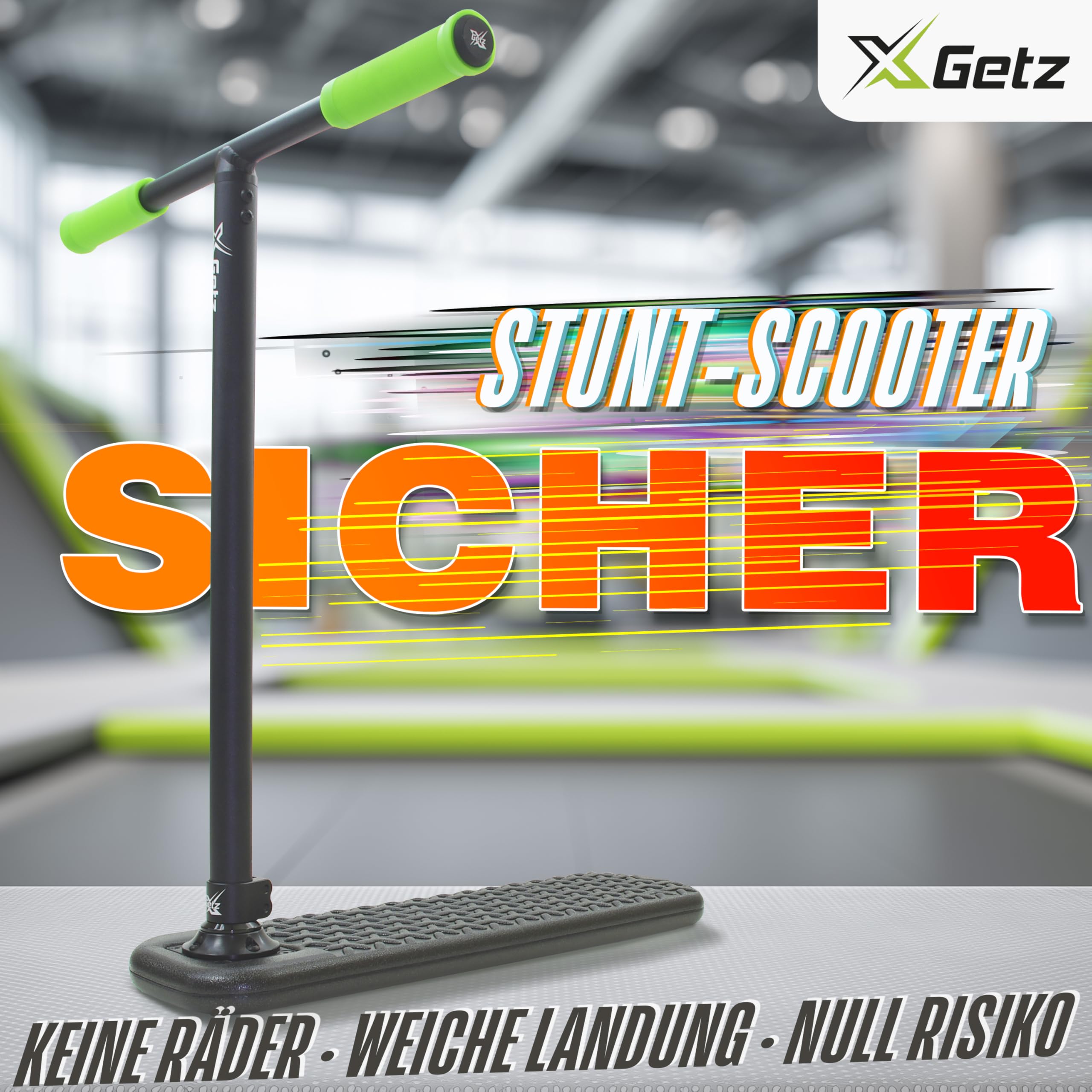 Trampolin Scooter für Kinder & Jugendliche, Freestyle Trick Scooter, XGETZ