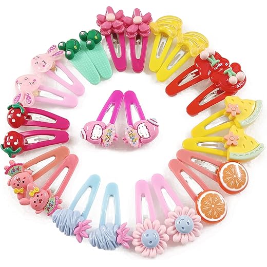 Soika Multicolor Tic-Tac Hair Clip For Baby Girls, Toddler Girls & Women Pack of 20 (BABY CLIP)