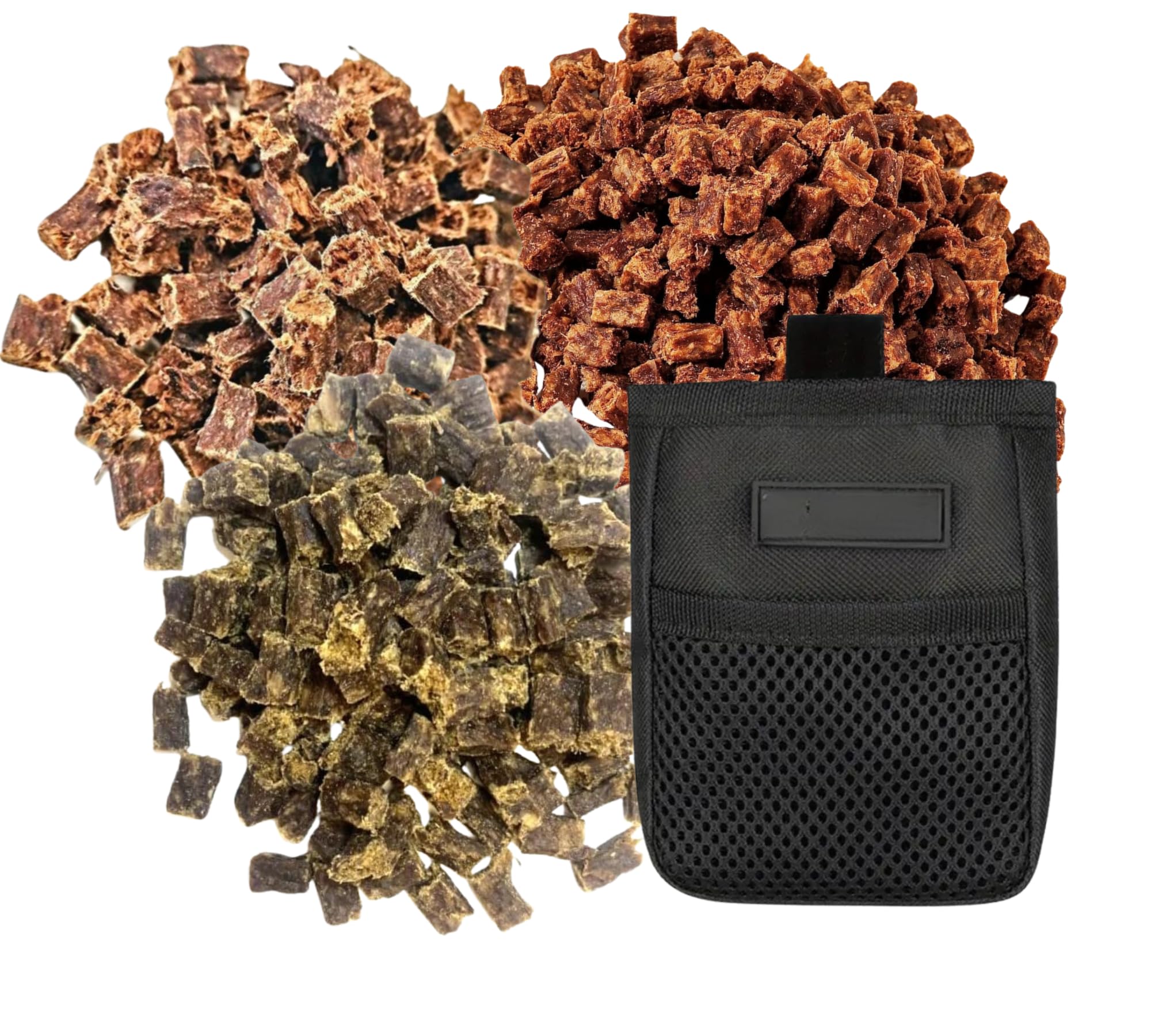 Premium Natural Raw Dog Training Treats Variety Pack Including Treat Bag - Duck, Rabbit, and Venison Flavours