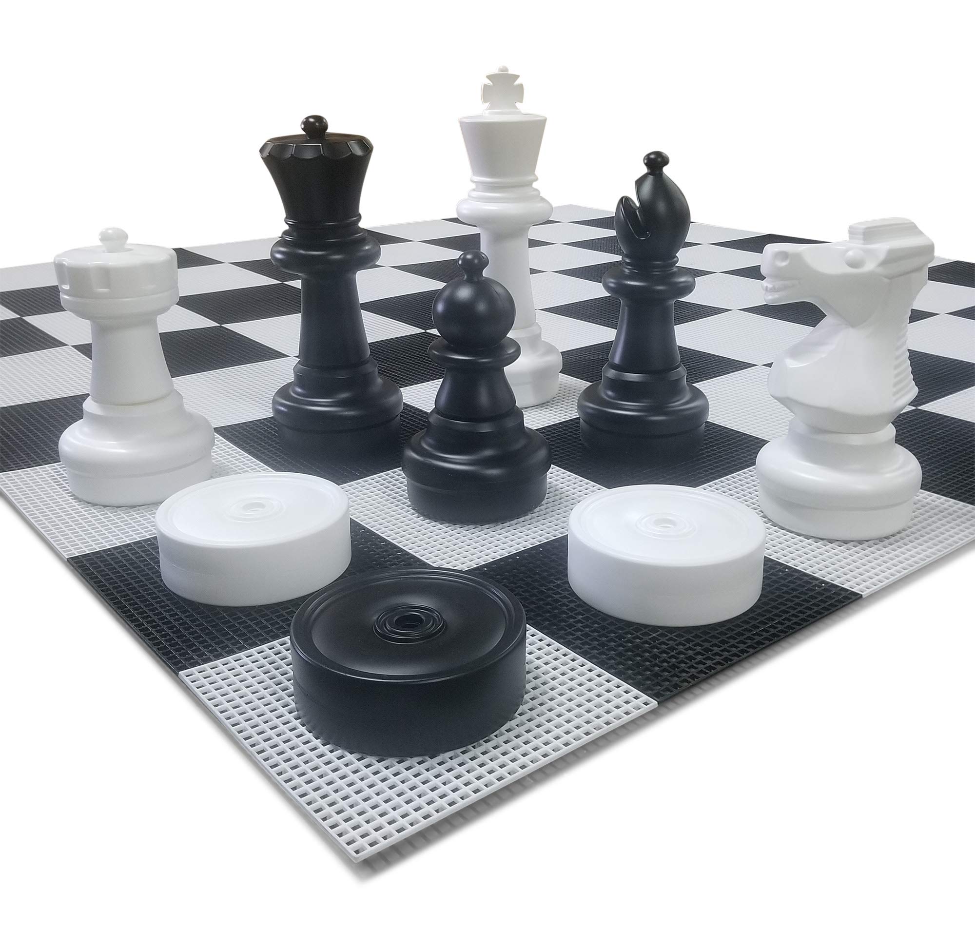 MegaChess 25 Inch Giant Plastic Chess Set - Accessories Available! (w/Plastic Board and Checkers)