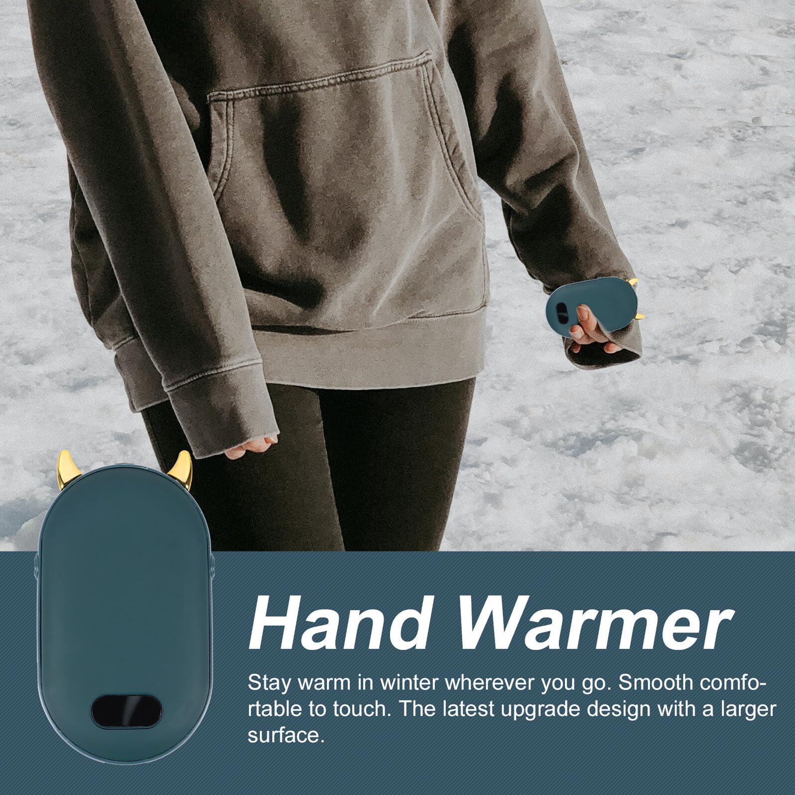 ibasenice 4000mah Calentador de Manos Portátil de USB Banco de Energía USB y Calentador de Mano para Usar Invierno