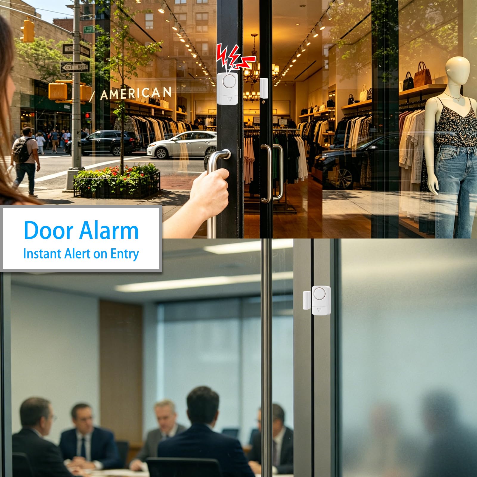 Sensor de alarma de puerta, sensor de ventana, alarmas para seguridad en el hogar, sistema inalámbrico de seguridad antirrobo, kit de bricolaje, 10 unidades/piezas