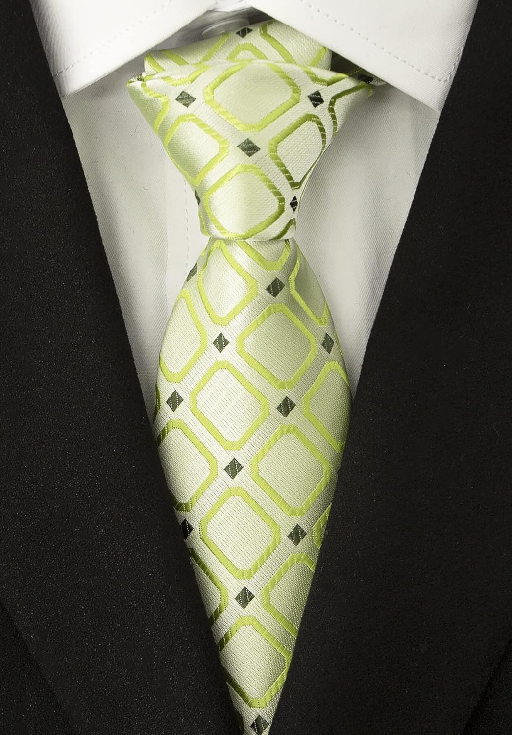 Adulove Men's Necktie Classic Silk Tie Woven Jacquard Neck Ties