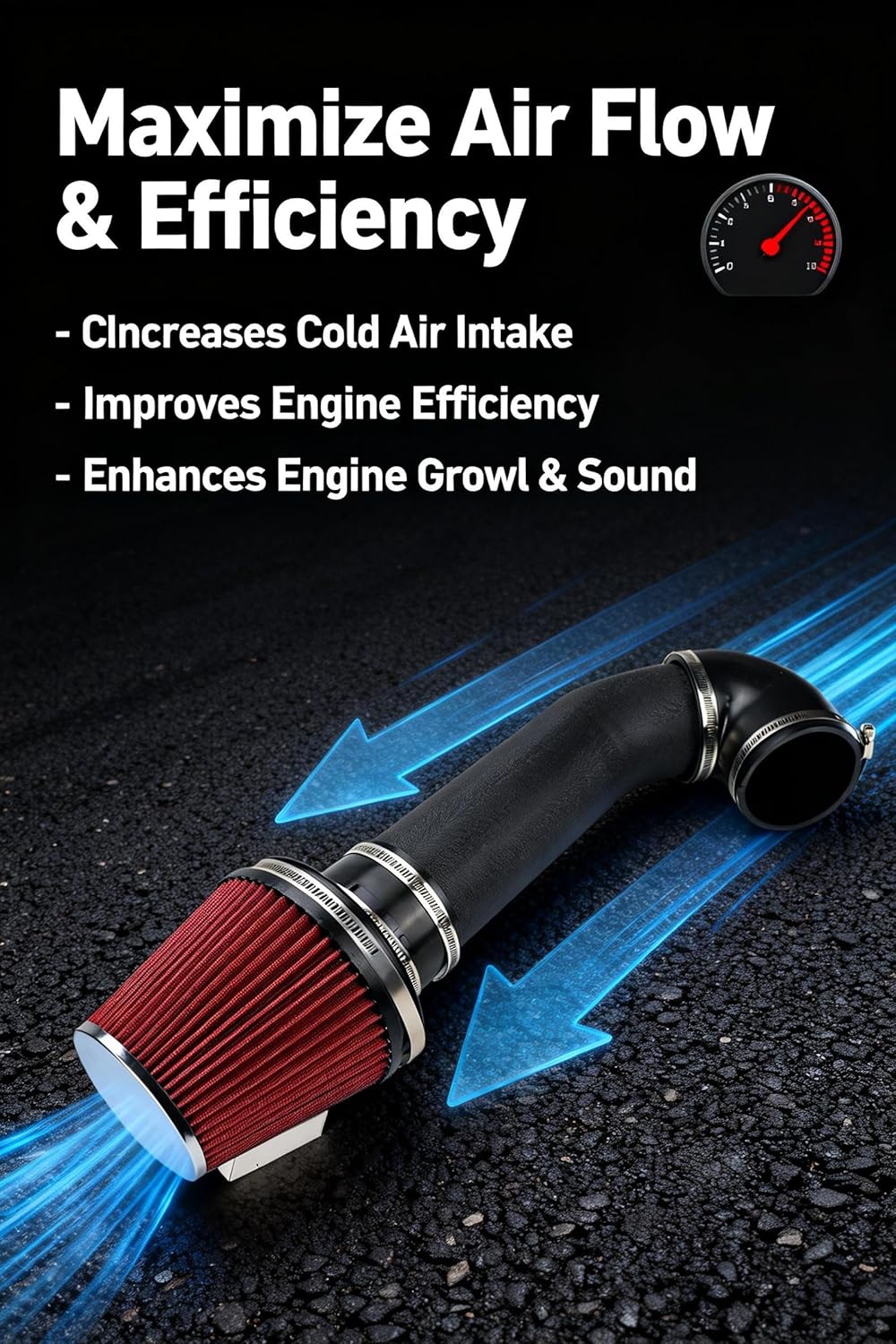 Flecto 4" LS Swap Cold Air Intake Kit, Max Clearance Design Compatible with LS1 LS2 LS3 LSX LQ4 LQ9 4.8L 5.3L 6.0L Restomods, Compatible with Chevelle, Camaro, G-Body