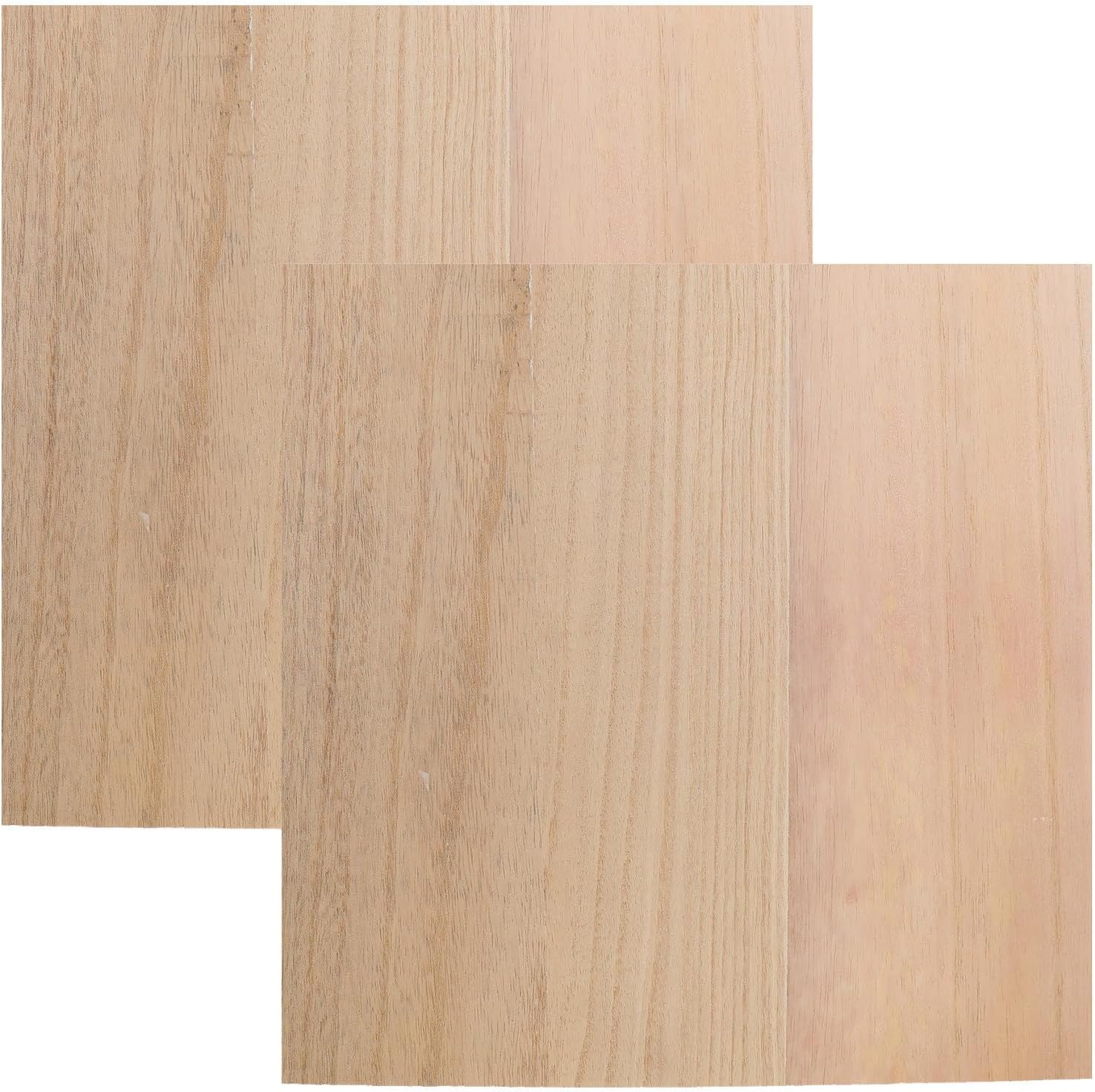 2pcs Wood Veneer Sheets for Wardrobe Shelf Boards 11.8 Inch Square