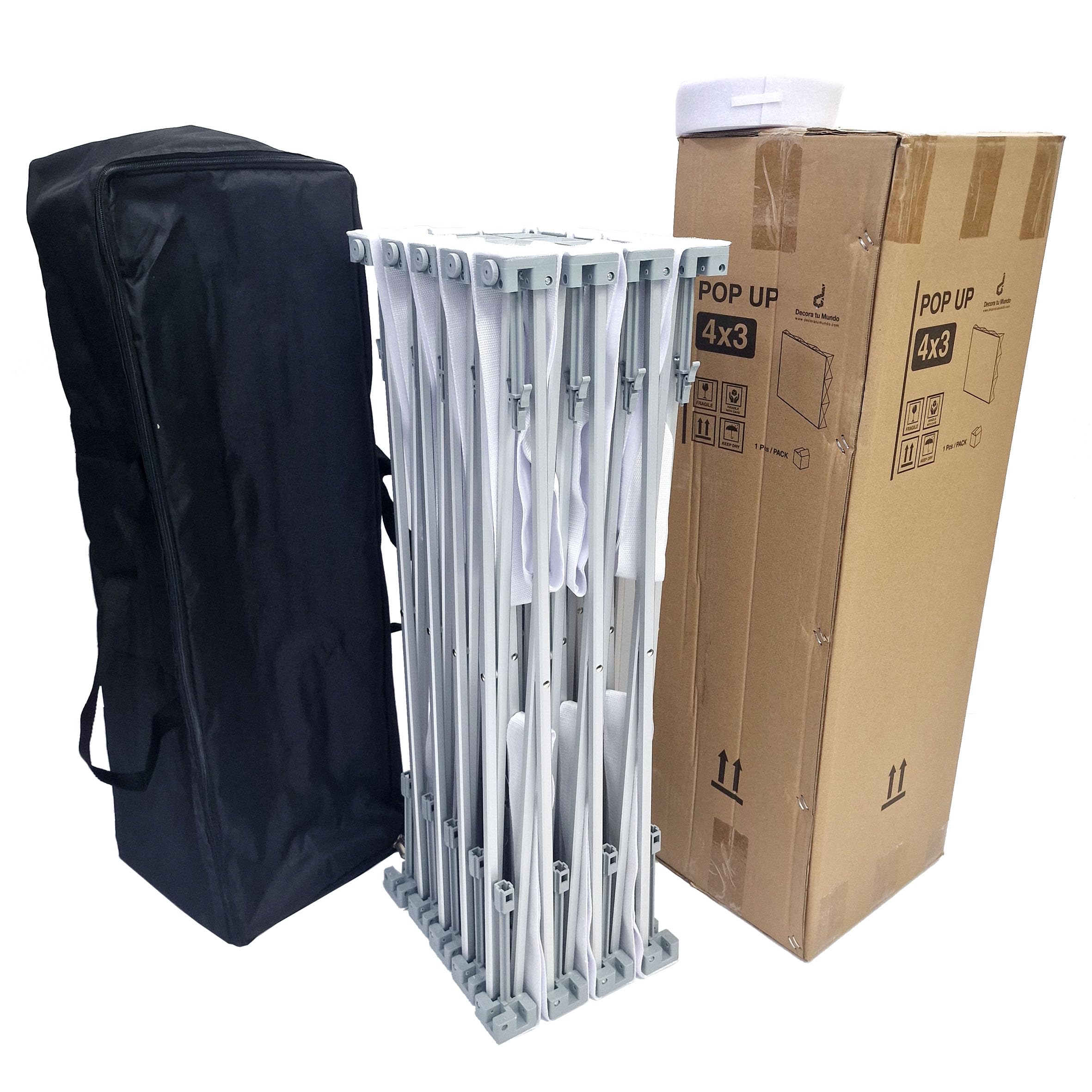 Estructura PHOTOCALL Pop UP de 301x227 cm de Aluminio Plegable, Incluye Bolsa de Transporte - para Utilizar en Eventos, congresos, ferias, Bodas y cumpleaños