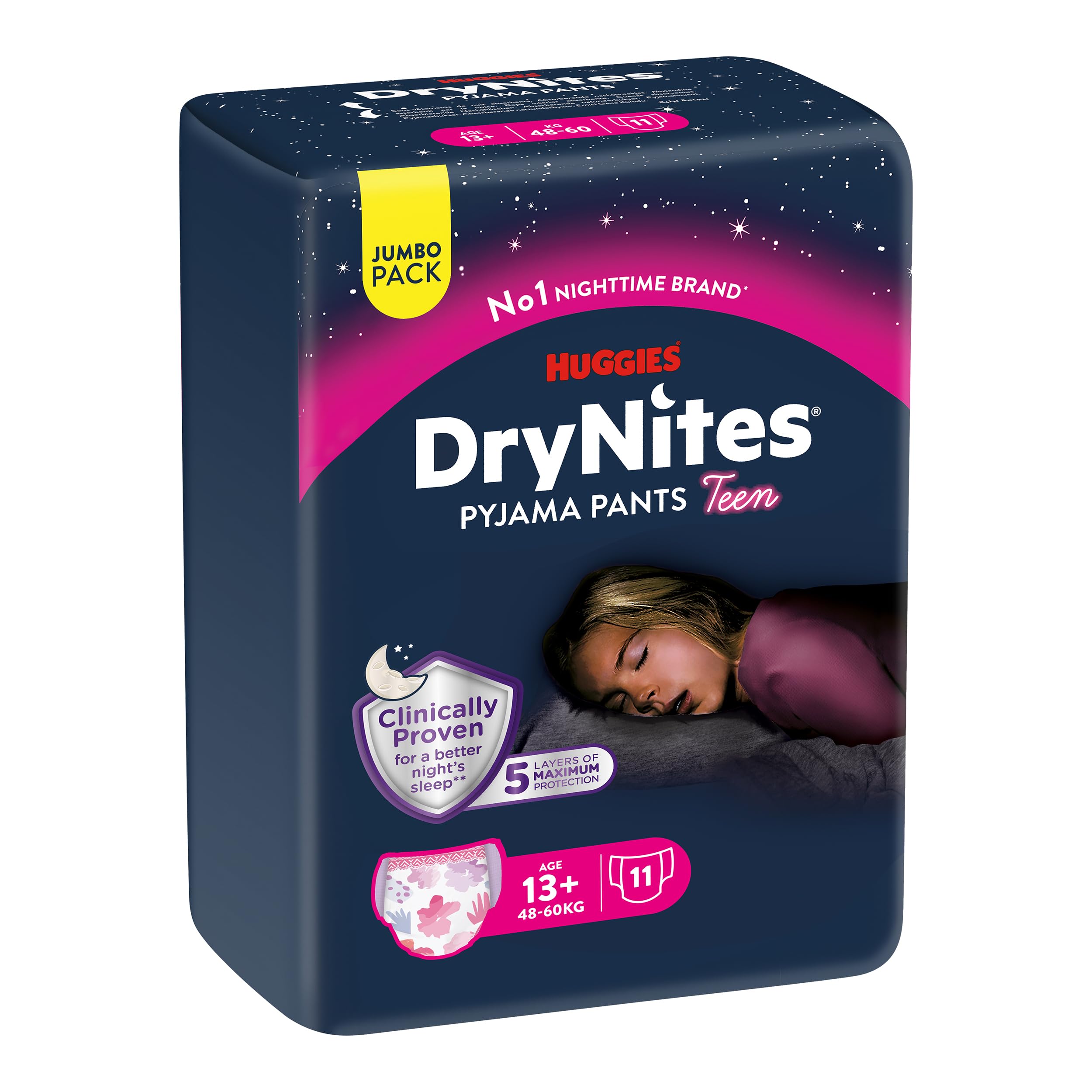 Huggies DryNites Nachtwindeln Mädchen, 13-17 Jahre, 33 St., Pyjama Pants