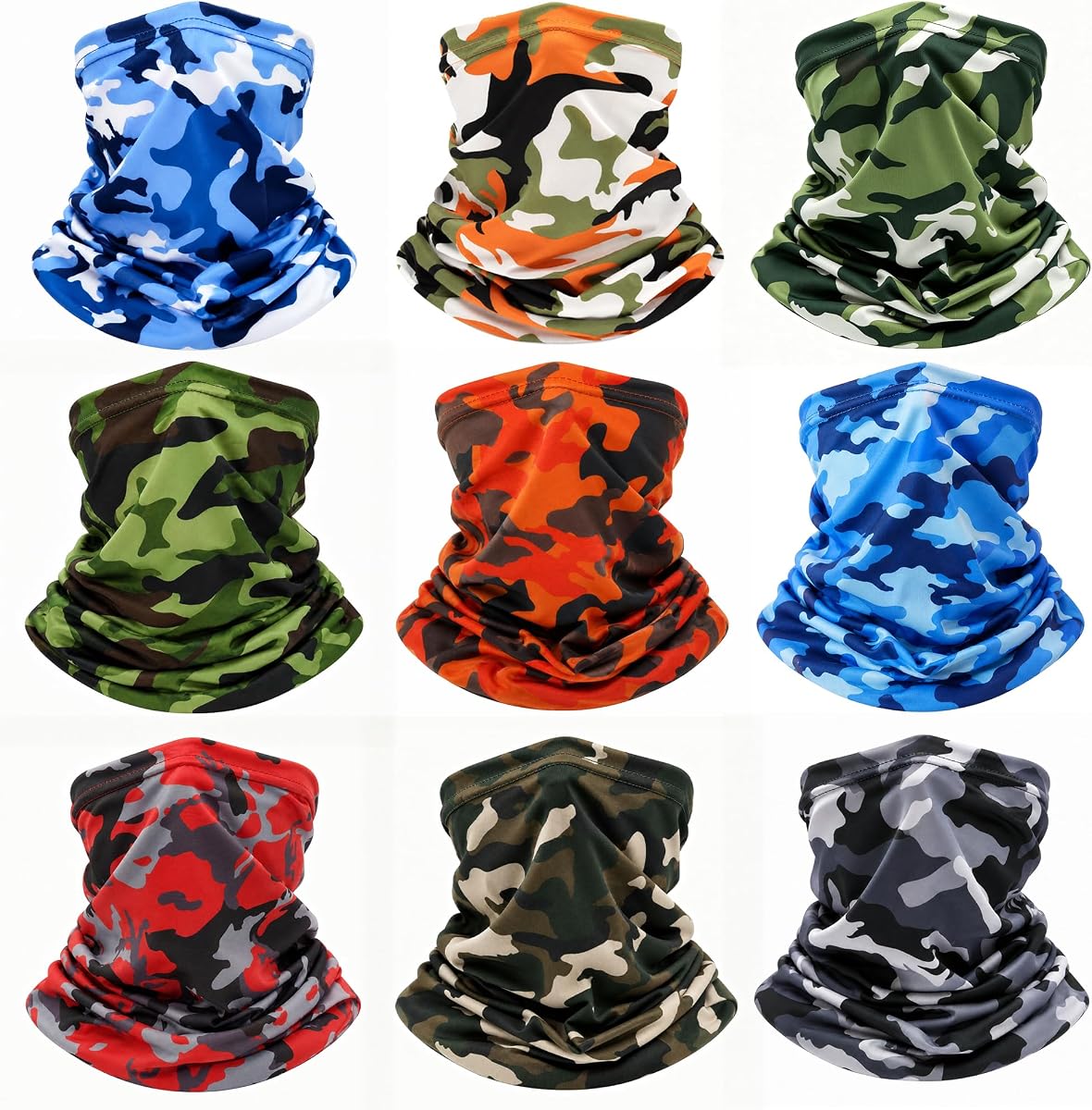 Cooling Neck Gaiter for Men Women Gator Face Mask Scart Cover Fishing Motorcycle Breathable Sun Protection Balaclava Bandana