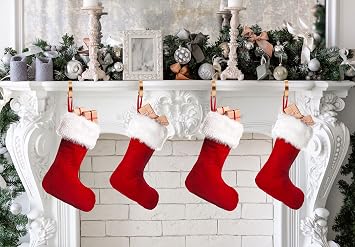 Christmas Stocking Holder, 4 Pack Stocking Holders For Mantle, Non-Slip