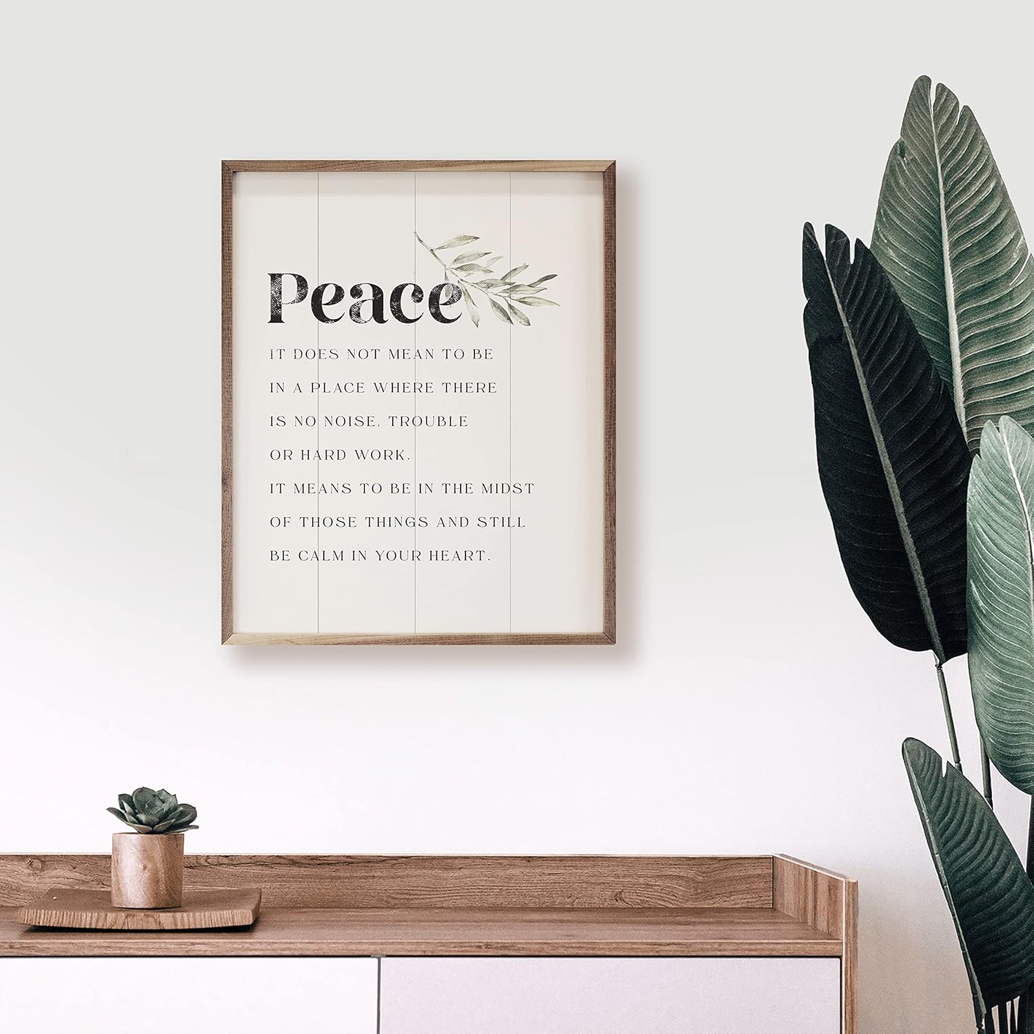 Peace Greenery White Faith Wall Home Decor Series Wooden Sign Décor By Kendrick Home, Different Size Fall Wall Decor, Home Wall Decor, Signs For Home Decor Wall (24x30)