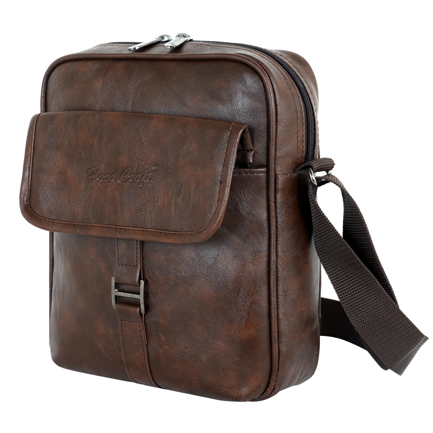 hard craft Cross Body Sling Hand Messenger Shoulder One Side Office Luxury Leather Bag With Tablet Compartment Multiple Pockets for Passport Cash Mobile Money Small Travel Pouch Bags For Men Women-picture-33