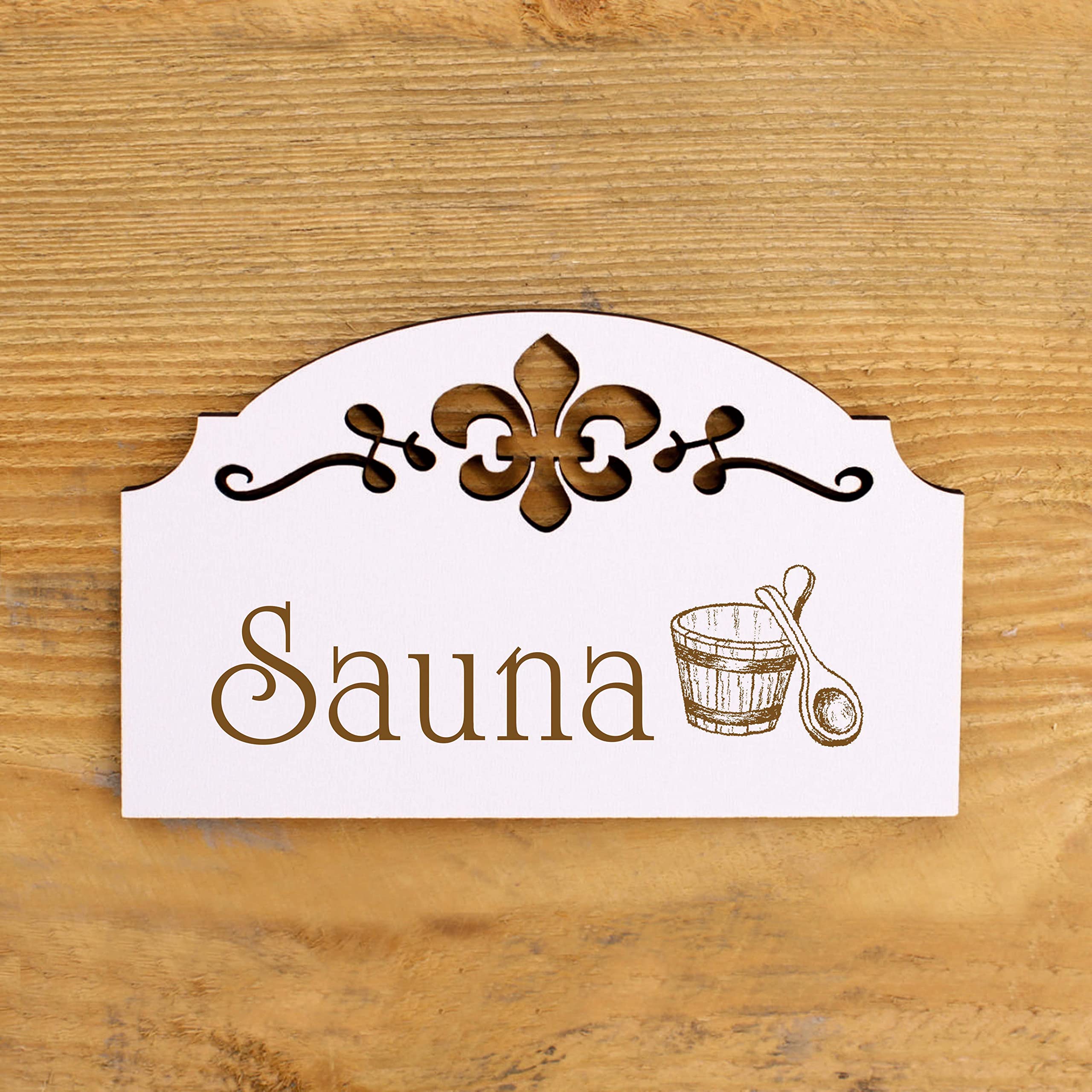 Sauna Sign Sauna Notice Sign Engraving Wooden Board - Kein Schweß Auf