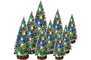 9Pcs Little White Christmas Tree for Table