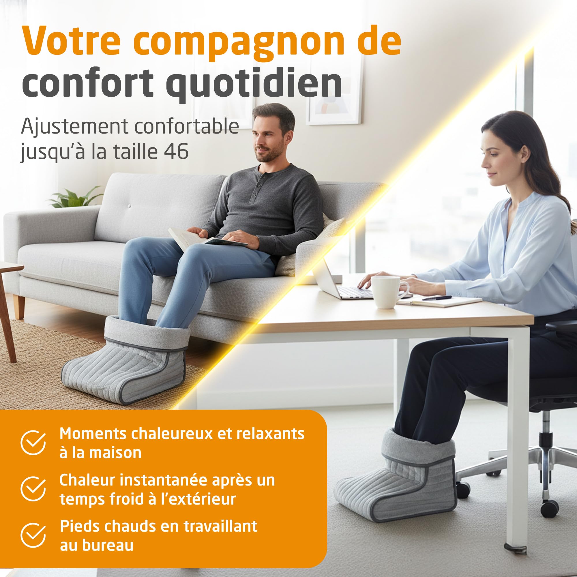medisana FWS chauffe-pieds, Couverture chauffante pour pieds, Doublure intérieure pelucheuse et lavable, Arrêt automatique, Protection contre la surchauffe, Jusqu'à la pointure 46