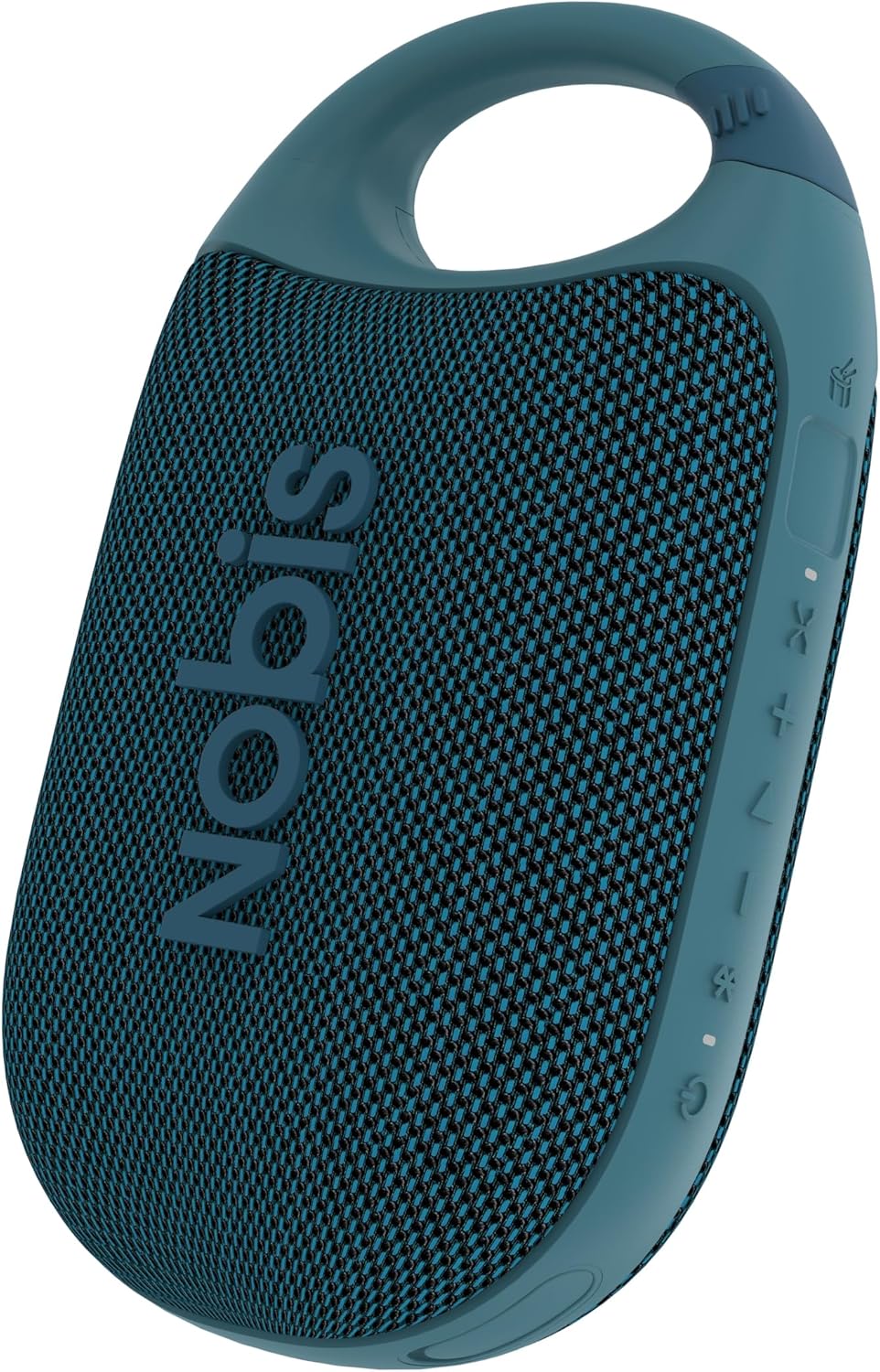 NOBIS Clip N1 Portable Bluetooth Speaker with App, Beat Mode, Up to 24H Playtime, IP68 Waterproof, BT 5.3, HD Sound, Stereo Pairing, Custom EQ, Perfect for Outdoor, Home and Adventure (Blue)