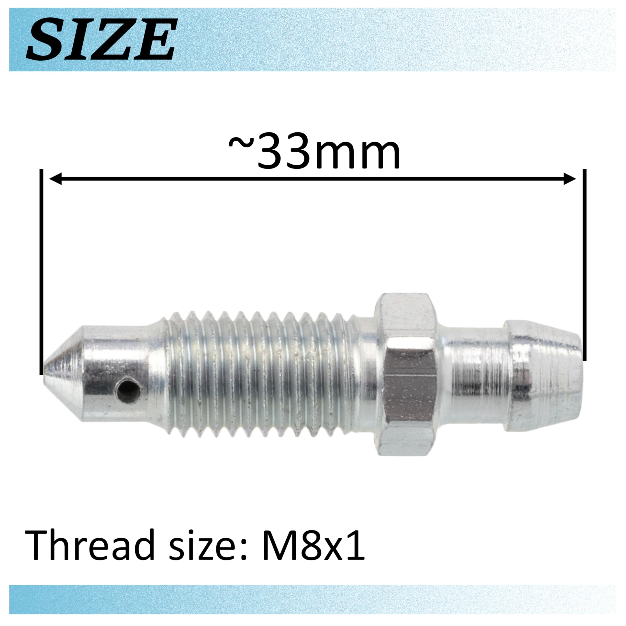 AERZETIX C74691 Valvole Vite Spurgo Aria M8x1 compatibile OE 581203E000