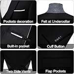 MAGE MALE Men's 3 Pieces Suit Elegant Solid One Button Slim Fit Single Breasted Party Blazer Vest Pants Set