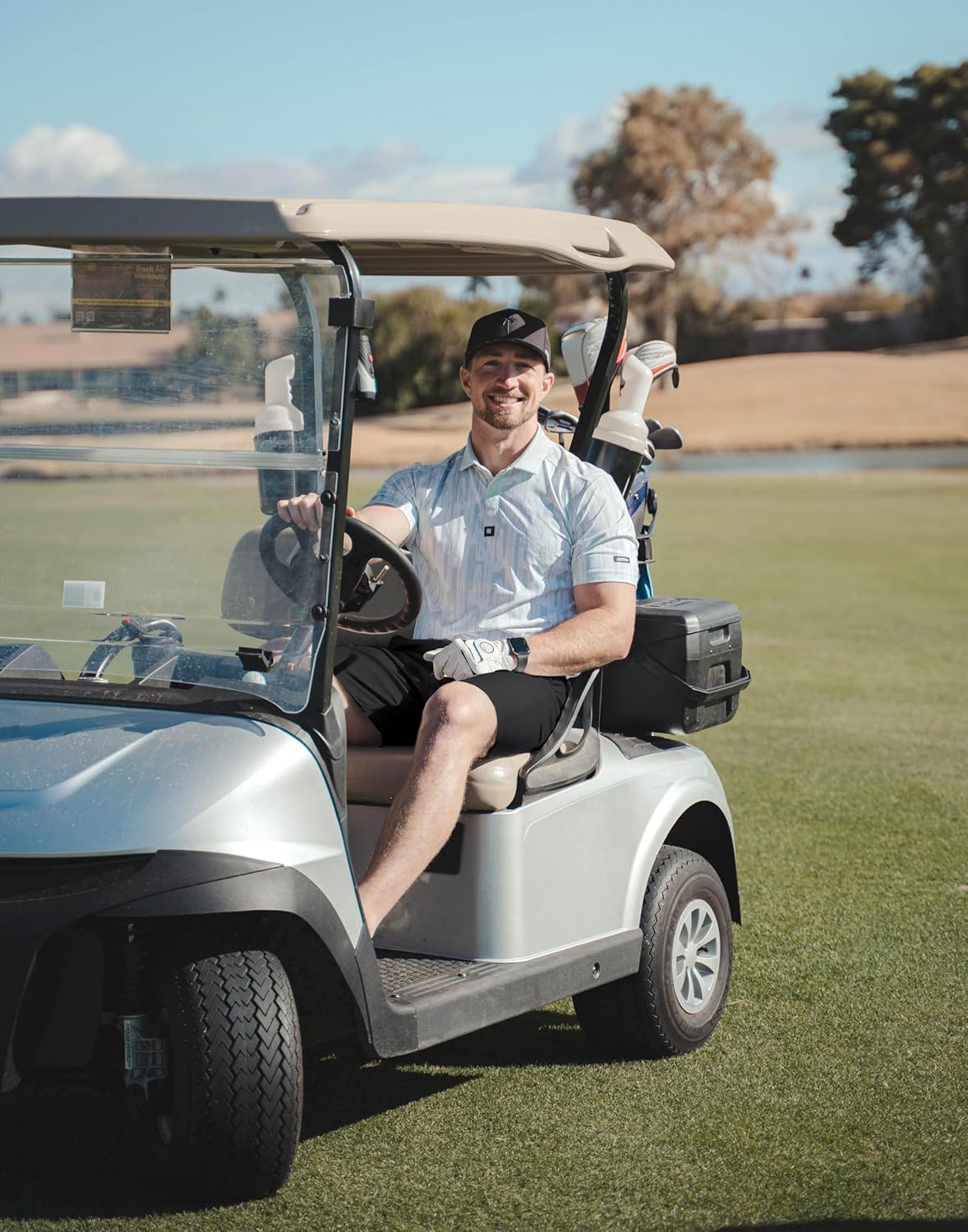 Pudolla Men's Casual Shorts 7/9 Inch Golf Shorts Stretch Dress Work Shorts for Men with 4 Pockets Quick Dry Lightweight - Image 3