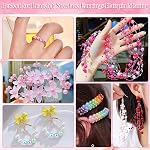 1960Pcs Perles en Perle 6mm pour Bricolage, 28 Couleurs Perles Multicolores Perles Libres avec Trou pour Fabrication de Bijoux, Petites Perles de Remplissage pour Bricolage Bracelet Collier Boucles d'Oreilles