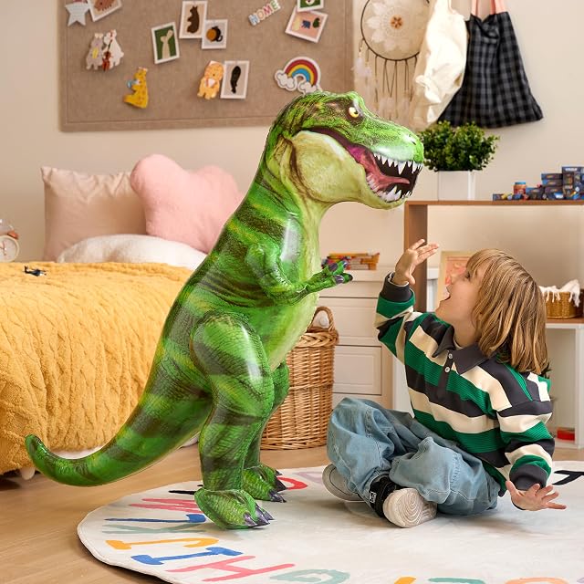 Foto 6 de 7 de JOYIN Juguete de Dinosaurio Inflable Tyrannosaurus Rex para Decoraciones de Fiesta en la Piscina Regalo
