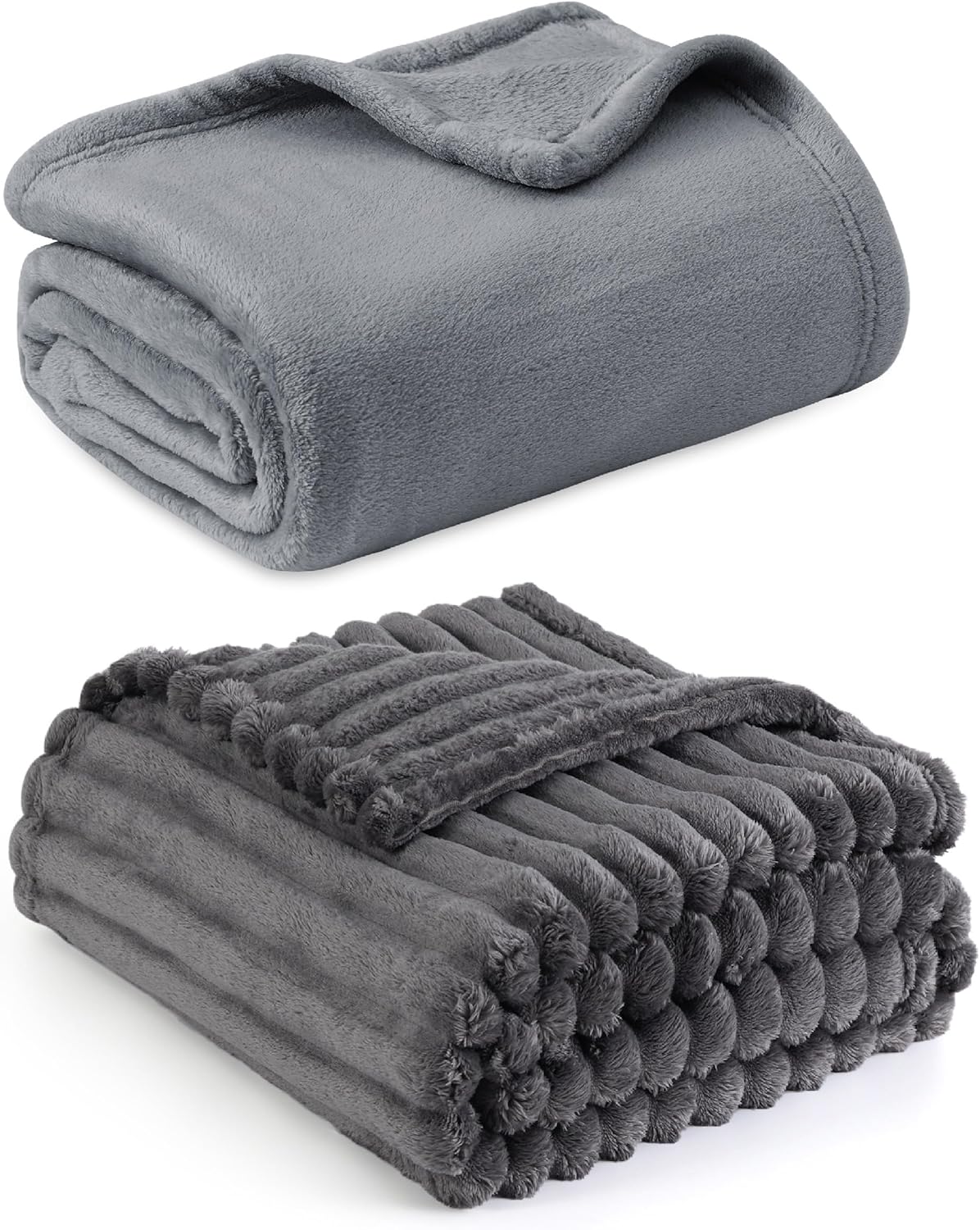 Bedsure Fleece Blanket Combo Fleece Throw Blanket for