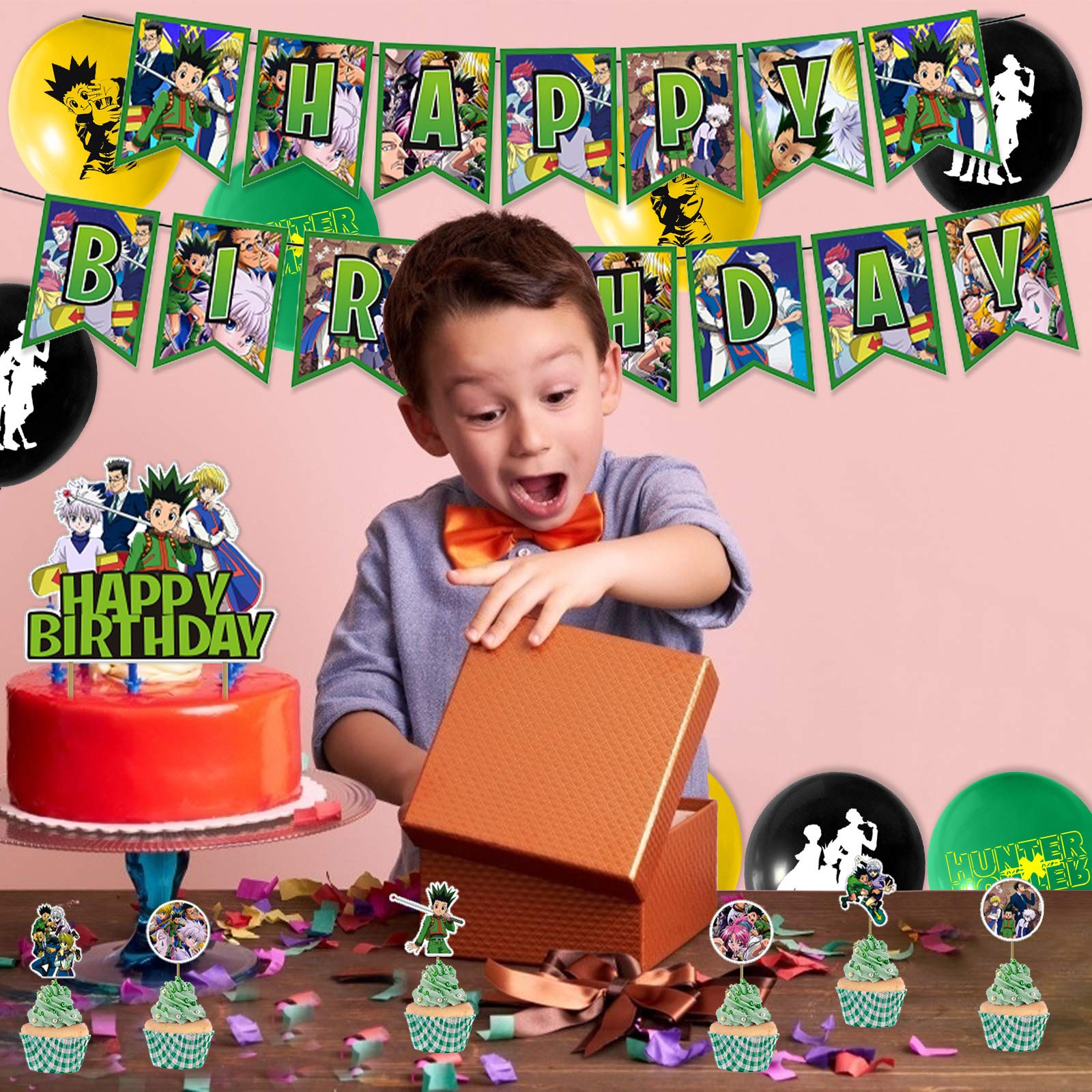 48 stuks Hunters verjaardagsdecoratie, Hunters merchandise met Happy