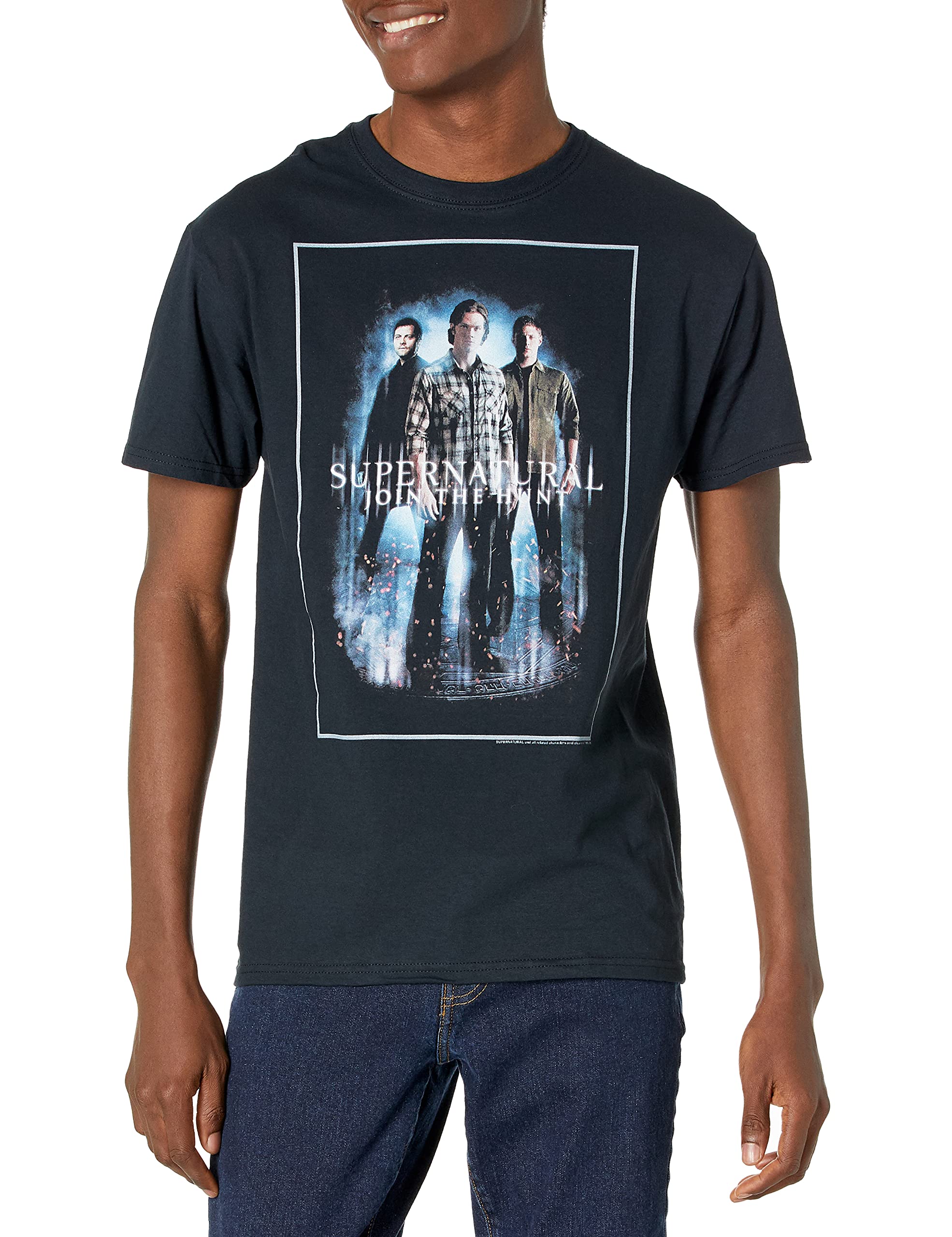 Warner Bros mens SupernaturalHunt Poster T-Shirt