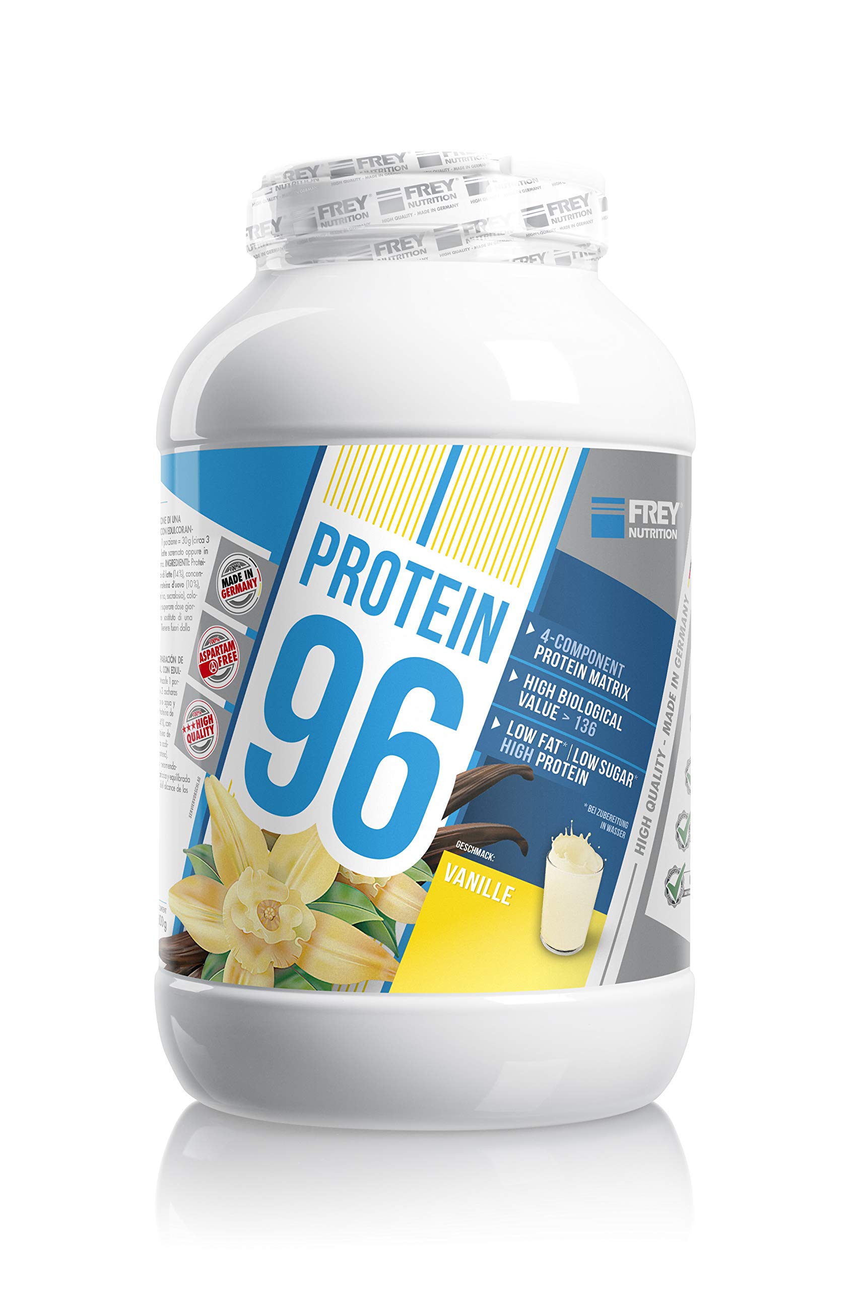 Frey Nutrition Protein 96 Vanille Dose, 1er Pack (1 x 2.3 kg)