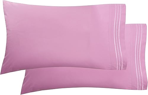 Miniatura 56 de Elegant Comfort Juego de fundas de almohada ultrasuaves de lujo de 2 piezas de microfibra de calidad egipcia de 1500 hilos, doble cepillado, Aqua