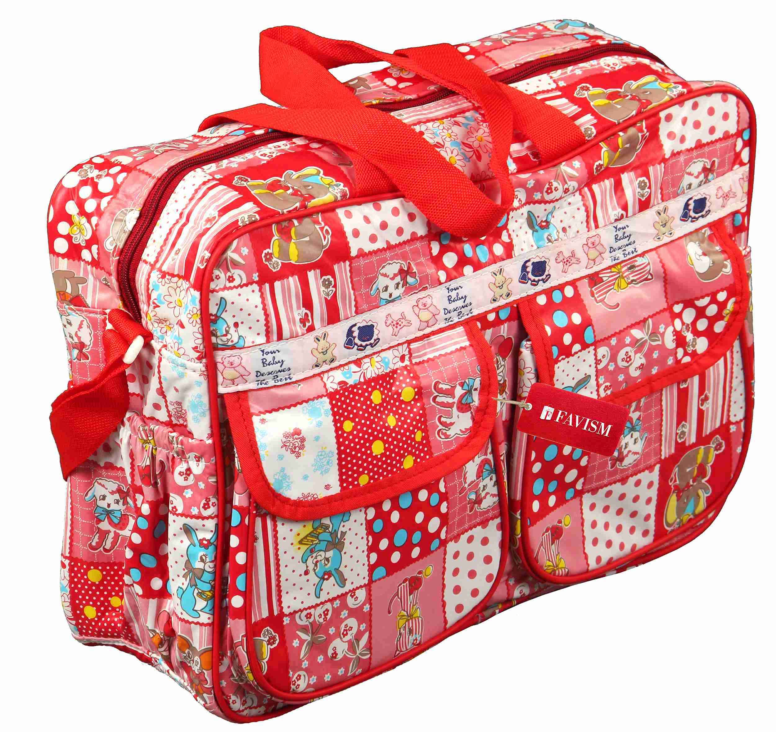 Favism Baby Diaper Bag for Mother or Baby Multi Purpose Accessories Bag - red (Unisex)-image-23
