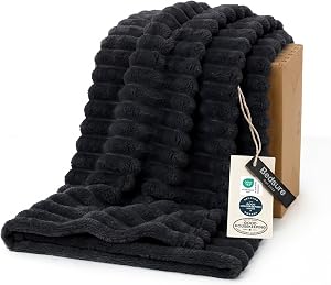 Bedsure Soft Twin XL Blanket for Bed Dorm Black 66"x90"