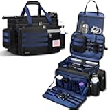 Patrol Bag Law Enforcement, Extra Large Police Gear Bag for Car Front Seat Organizer with a MOLLE Pouch & 15.6In Laptop Layer, Multiple Compartments Police Duty Bags Fit Vehicle Passenger Seat, Black