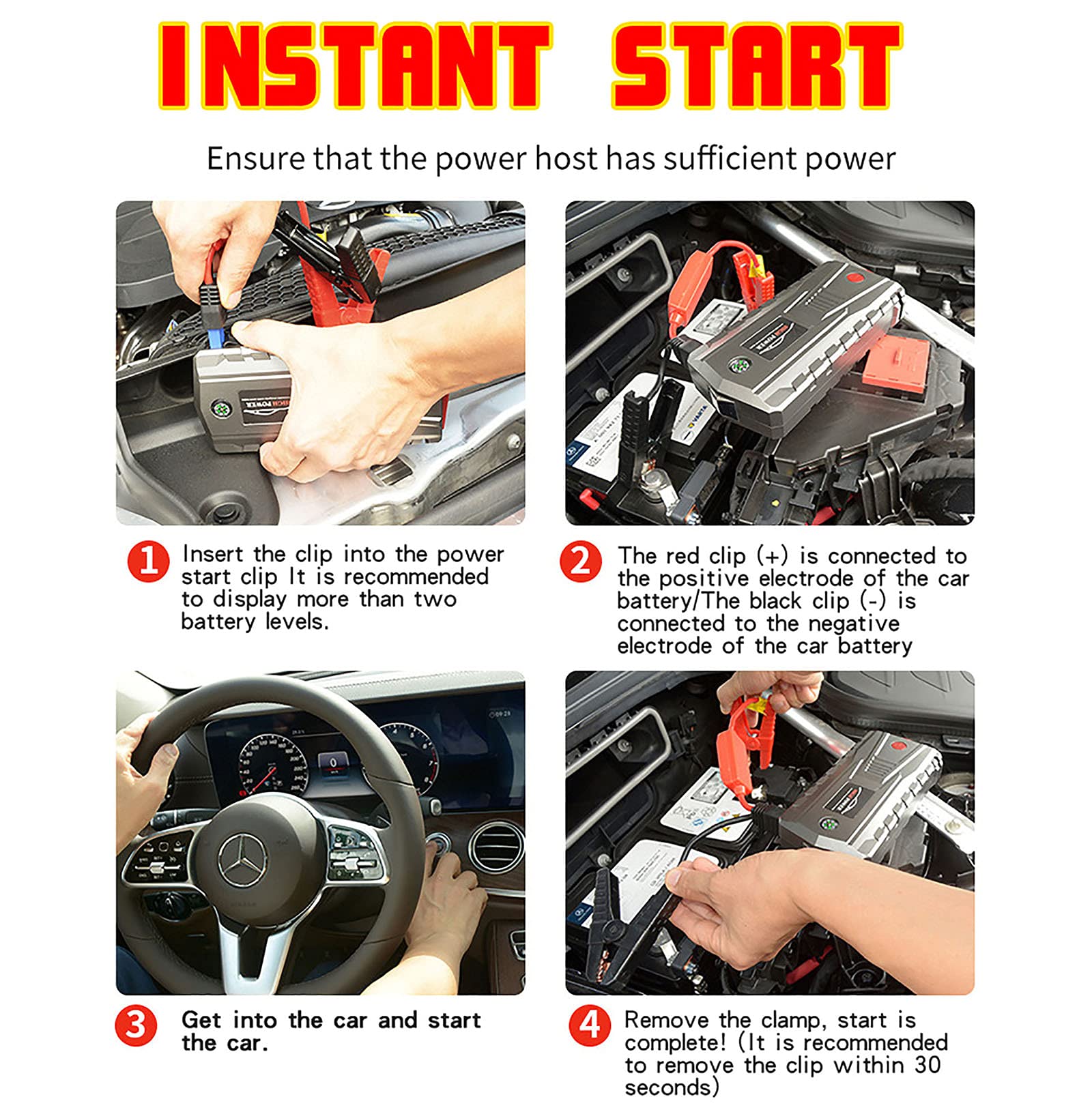 Super Power 600A Dispositivo de Arranque 28000mAh 12V Car Jump Starter Banco de Energía Cargador de Vehículo Amplificador de Batería LED