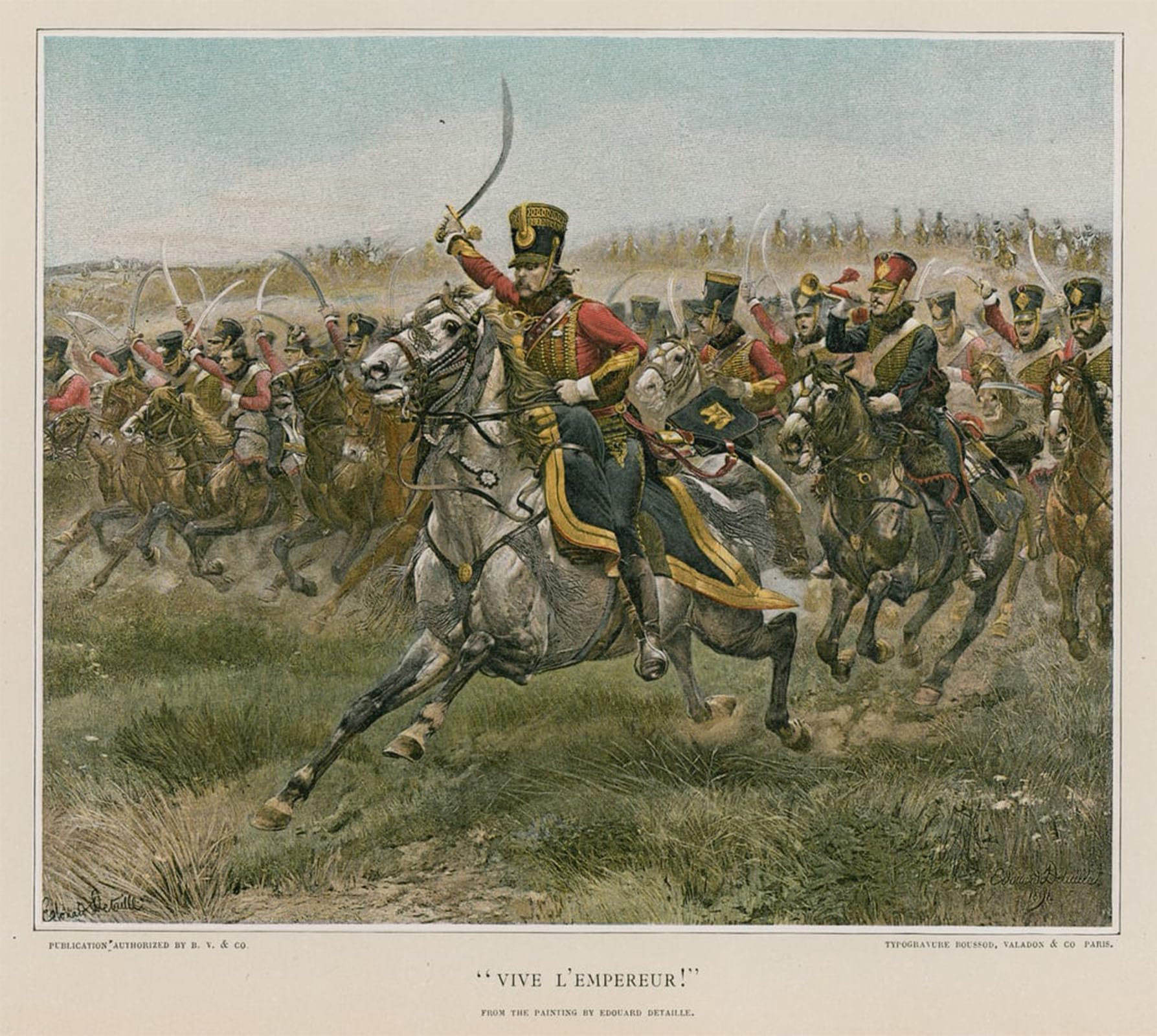 POSTERIIk Vintage Art Print Images Pictures Print L'empereur by Jean Baptiste Edouard Detaille Modern Colour Posters for Office Home Decor 60x90cm