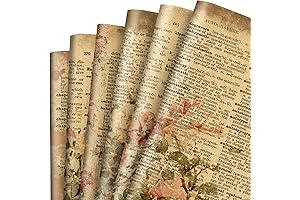 AnyDesign Book Wrapping Paper for Rose Lovers: Embrace the Charm of Vintage Florals